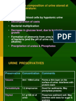 Changes in Composition of Urine Stored at Room Temperature