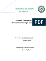 Grade 9-Demonstration (Theorems On Rectangle and Rhombus) : University of San Jose-Recoletos