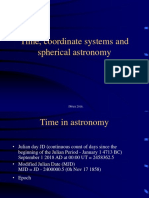 Time, Coordinate Systems and Spherical Astronomy: IWAA 2018