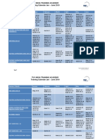 Tuv India Training Academy Training Calendar Jan - June 2019