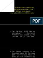 The United Nations Commision On International Trade Law (UNCITRAL) Model Law On International Commercial Arbitration