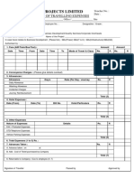 Tata Projects Limited: Statement of Travelling Expenses