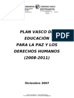 Plan Vasco de Educación para La Paz y Los Derechos Humanos 2008-2011