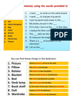 Complete The Sentences Using The Words Provided in The Box !