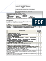 Ficha de Evaluación de Sesión de Aprendizaje