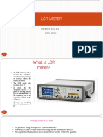 LCR Meter: Presented By: Diya Roy