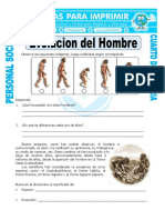 Ficha Evolucion Del Hombre para Cuarto de Primaria