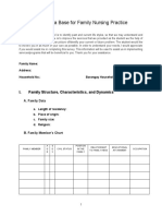 Initial Data Base For Family Nursing Practice