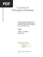 Lecciones de Preceptiva Literaria Por J F Montalvo