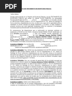 Minuta de Testamento en Escritura Publica