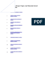 Undergraduate Project Topics and Materials Sorted by Field of Study