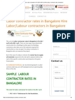 Labor Contractor Rates in Bangalore Is Rs 220 To 230 - SQ FT Find Labour Contractor Rates at Bangalore