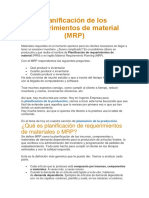 Planificación de Los Requerimientos de Material MRP