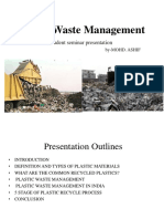 Plastic Waste Management: Student Seminar Presentation