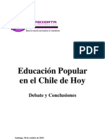 Educación Popular Debate y Conclusiones