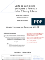 Propuesta de Cambio de Osinergmin para La Potencia Firme de Las Eólicas y Solares