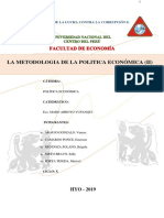 La Metodologia de La Politica Económica (Parte Teórica)