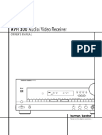 Harman Kardon AVR 300 Owners Manual