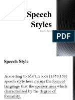 Speech Styles