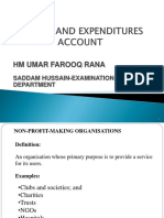 Income and Expenditures Account by HM Rana