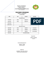 Teacher's Program 2019 2020