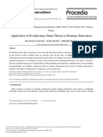 Application of Evolutionary Game Theory To Strategic Innovation