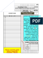 Attendance - SF2 E-Forms 50 Learners