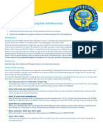 Senior Lesson Plan 2 Staying Safe With Electricity