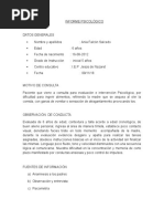 Informe Psicologico 