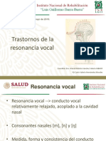 Trastornos de La Resonancia Vocal