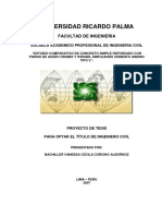 Estudio Comparativo de Concreto Simple y Reforzado Con Fibras de Acero Dramix y Wirand, Empleando Cemento Andino Tipo V