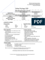 Debut Package 2019: Venue and Food Package For 150 Pax Venue Menu A (750/head) Menu B (850/head)