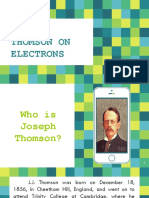 Joseph Thomson On Electrons