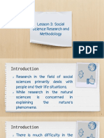 Lesson 3 Social Science Research and Methodology