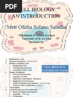 Cell Biology: An Introduction: Mrs. Ofelia Solano Saludar