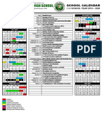 2019 - 2020 School Calendar With Respect To Academics