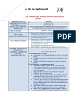 Fiche Recrutement - 2ie - PM Infrastructures (Ponts & Routes) Bangassou