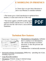 Turbulence Modeling in Phoenics