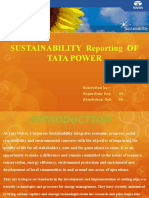 Sustainability Reporting of Tata Power: Submitted By:-Sagardwip Dey 44 Akashdeep Deb 38