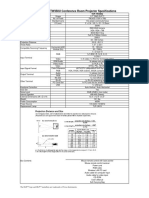 Toshiba TDP-TW350U Conference Room Projector Specifications