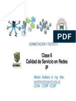 Clase 8 Calidad de Servicio en Redes IP: Conmutación Y Ruteo Ii