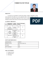 Curriculum Vitae: Objective