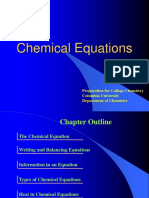 Chemical Equations: Preparation For College Chemistry Columbia University Department of Chemistry