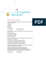 How Do Organisms Reproduce?: Multiple Choice Questions