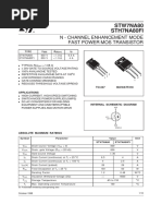 STW7NA80 Sth7Na80Fi: N - Channel Enhancement Mode Fast Power Mos Transistor