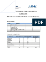 B. Tech. Automotive Curriculum & Syllabus PDF