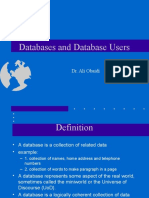 Databases and Database Users: Dr. Ali Obaidi