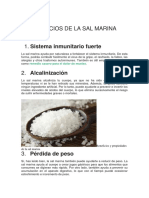 Beneficios de La Sal Marina