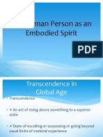 The Human Person As An Embodied Spirit