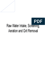 Chapter 3B - (Raw Water Intake, Screening, Aeration and Grit Removal)